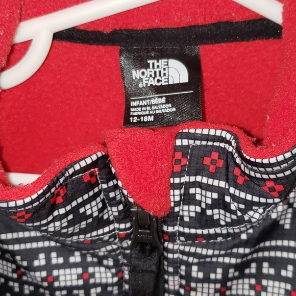 North Face Boy's Size 12-18mo Fairisle Red & Black - Picture 3 of 3